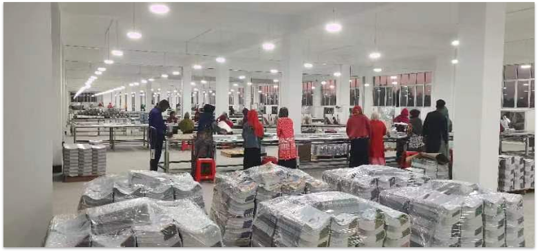 Production and packing floor at a partner factory